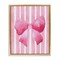 Stupell Industries Chic Bow on Pink Stripes Floating Frame, design by Camila Juncos
